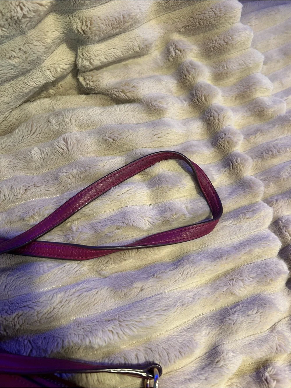 Coach Pebbled Leather Double Zip Wristlet - Raspberry - Picture 7 of 16